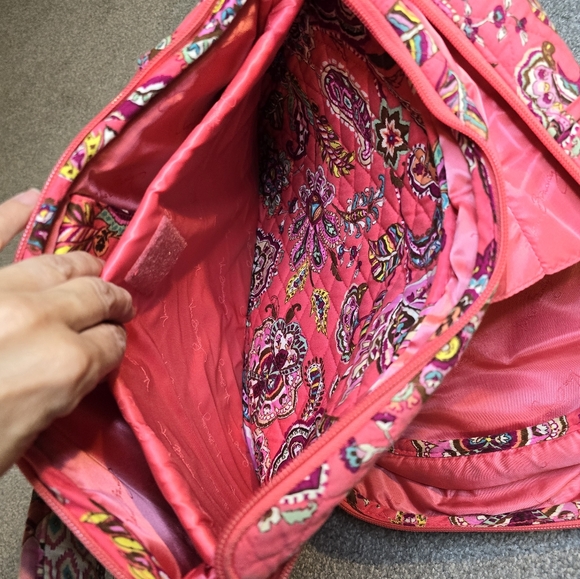 Vera Bradley Pink Paisley Backpack Boho Country Chic Girlhoodcore - Picture 7 of 10
